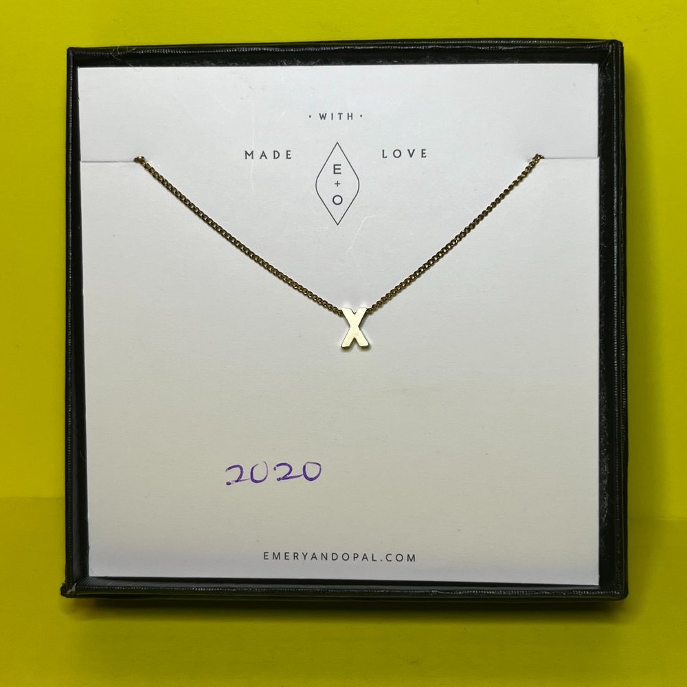 Initial "X" necklace